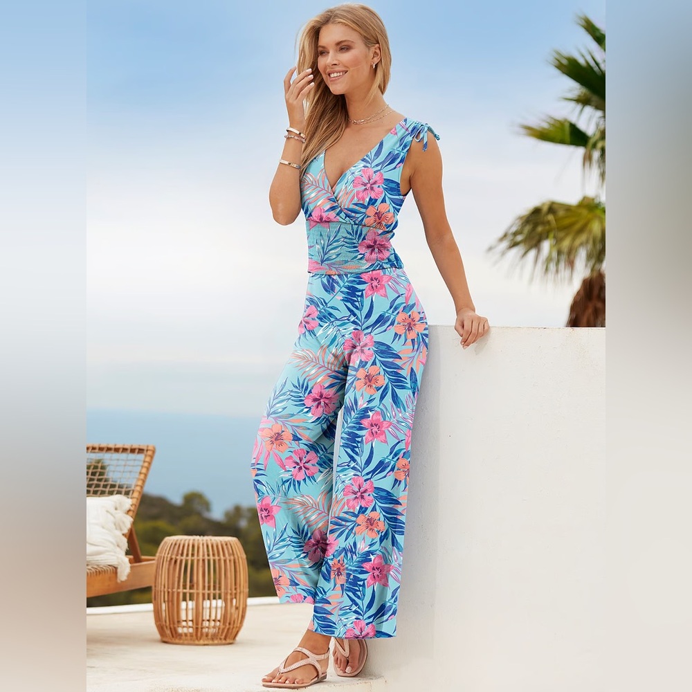 Tie-Shoulder Jumpsuit